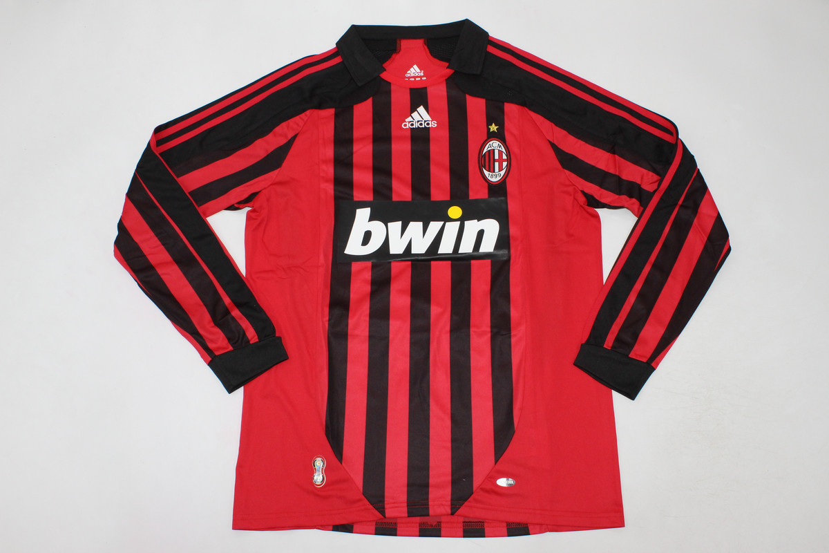 AAA Quality AC Milan 07/08 Home Long Soccer Jersey